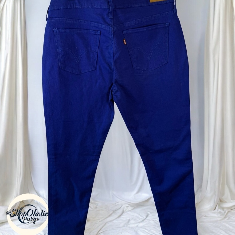 Levi’s So Slimming Royal Blue Skinny Jeans NWOT Size 32 - Picture 4 of 11
